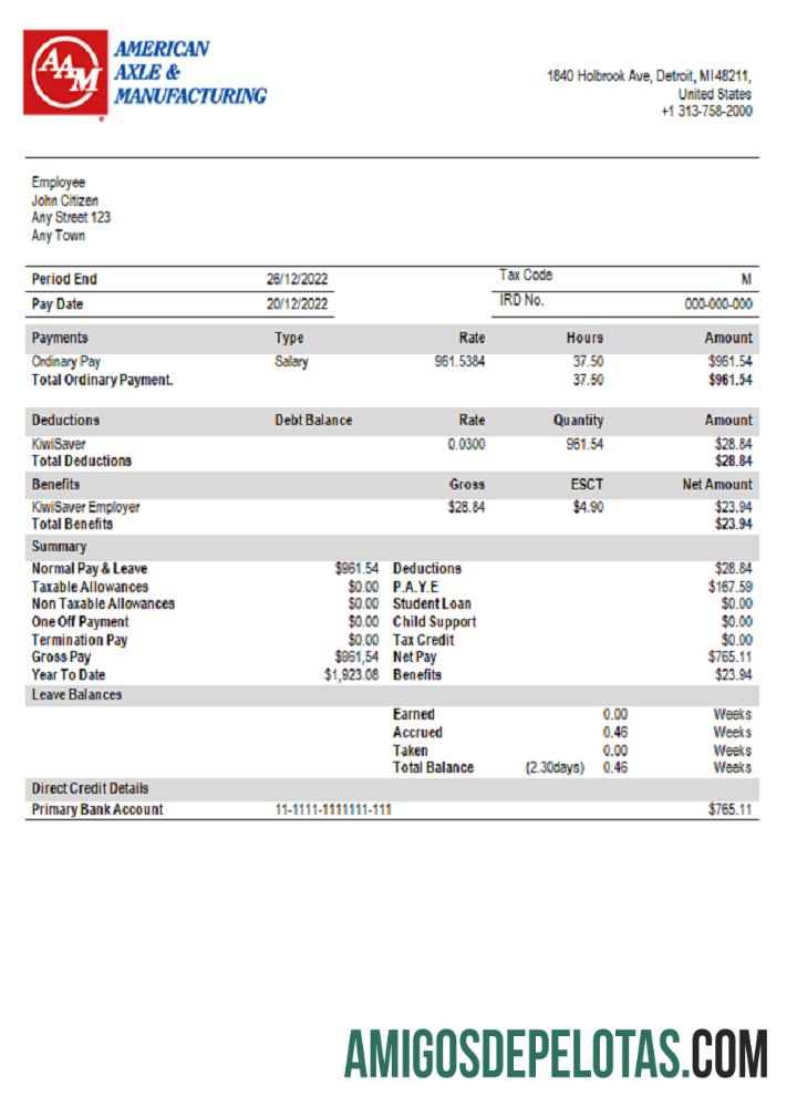 Empresa Americana de Fabricação de Eixos dos EUA modelo